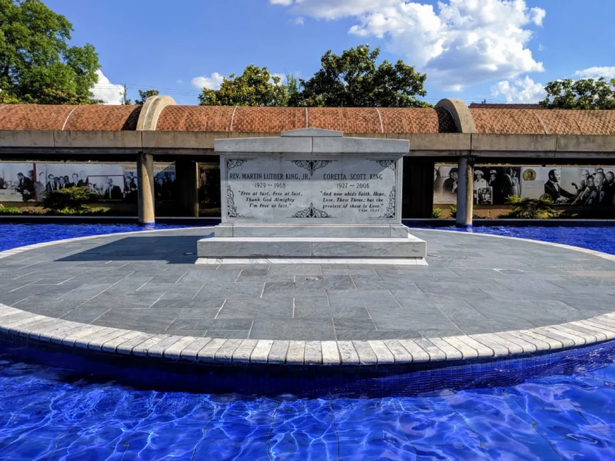 a pool outside of Martin Luther King Jr. National Historic Site