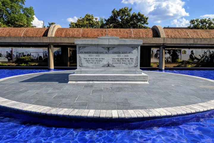 a pool outside of Martin Luther King Jr. National Historic Site
